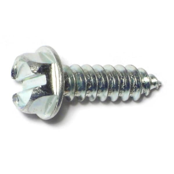 Midwest Fastener Sheet Metal Screw, #12 x 3/4 in, Zinc Plated Steel Flange Hex Head Slotted Drive, 20 PK 61416 - main